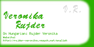 veronika rujder business card